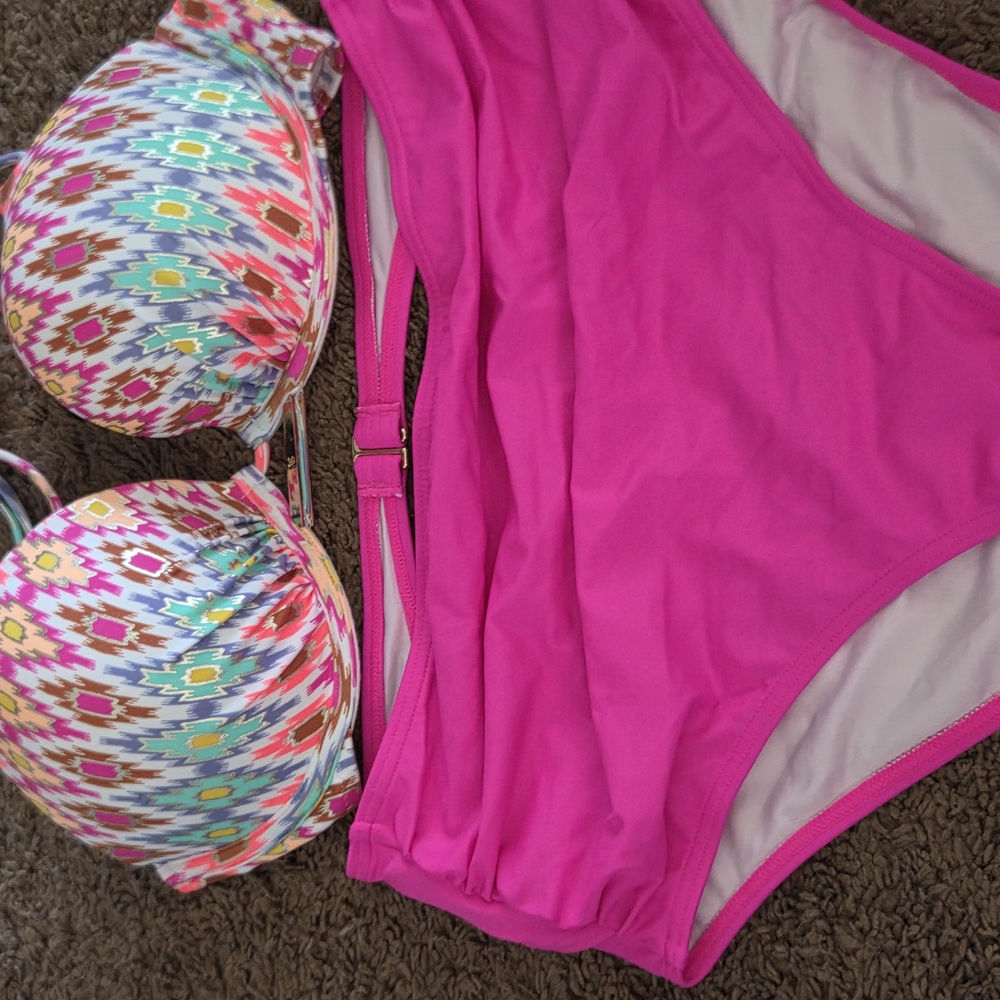 Victoria's Secret Pink and Multicolor Bikini